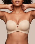 Women's Strapless Front Closure Push-Up Bra