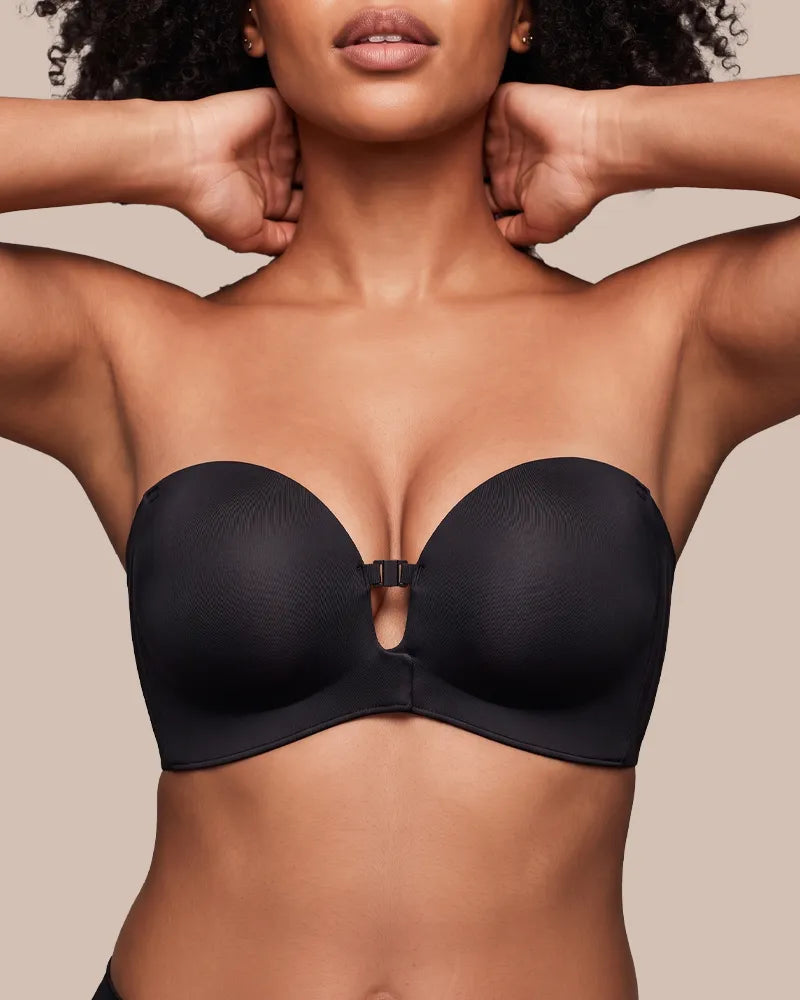 Women's Strapless Front Closure Push-Up Bra