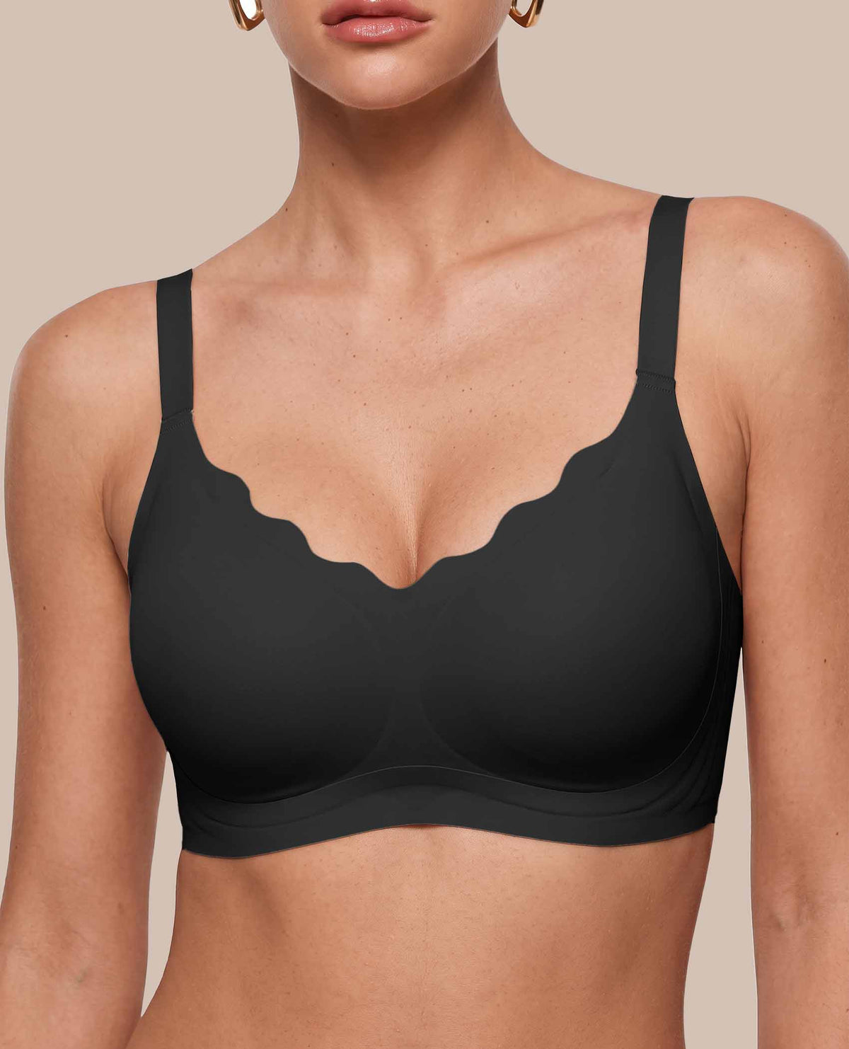 Scalloped Wireless Jelly Bra