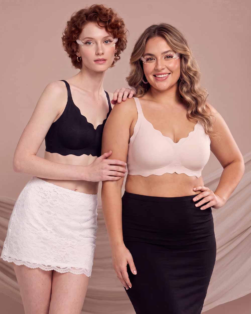 Soft Full Coverage Scalloped Wireless Jelly Bra