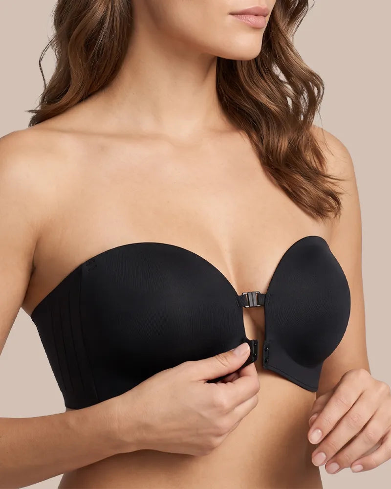 Women's Strapless Front Closure Push-Up Bra