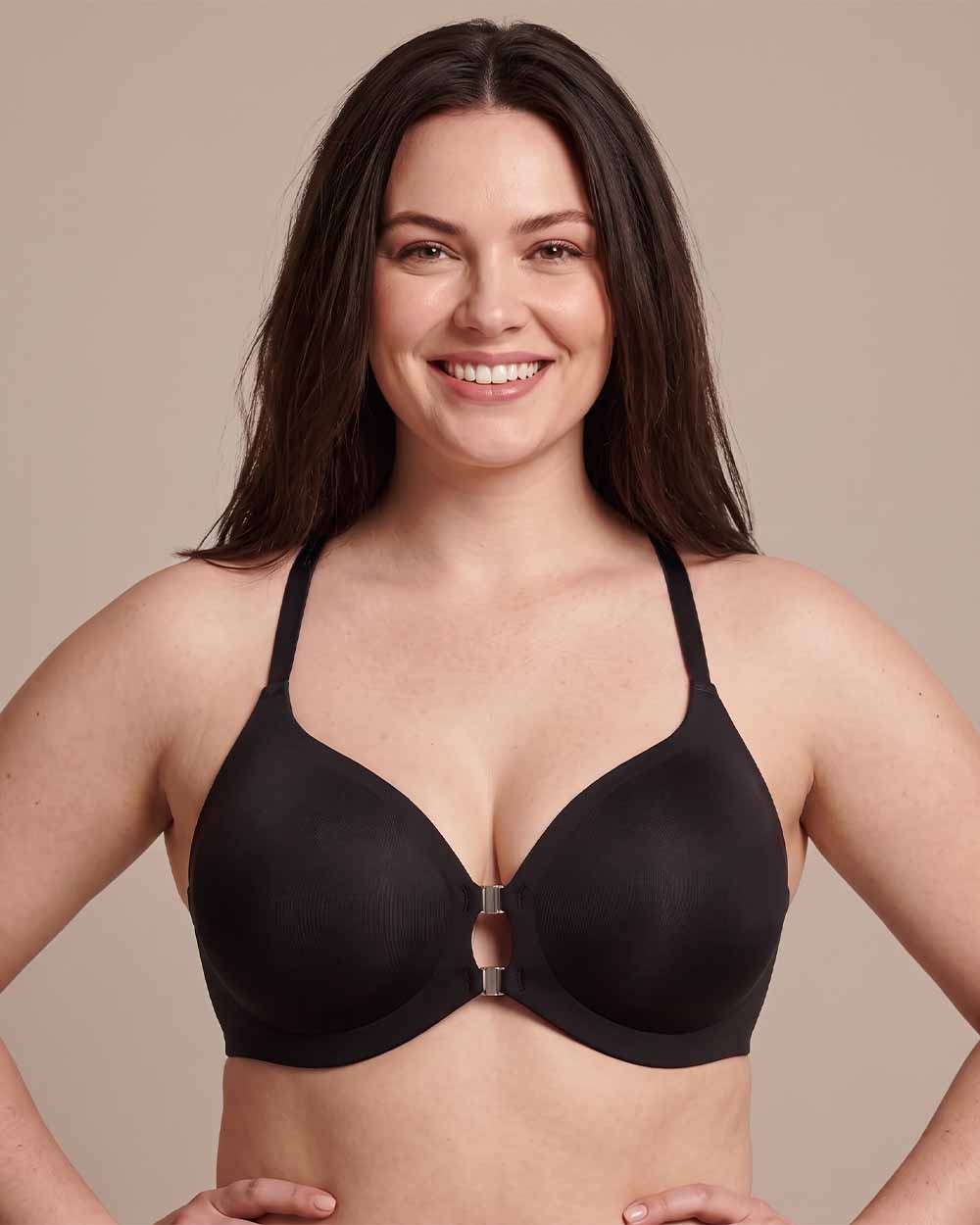 Women's Front Closure Bra, Deep V Lace Jelly Bra