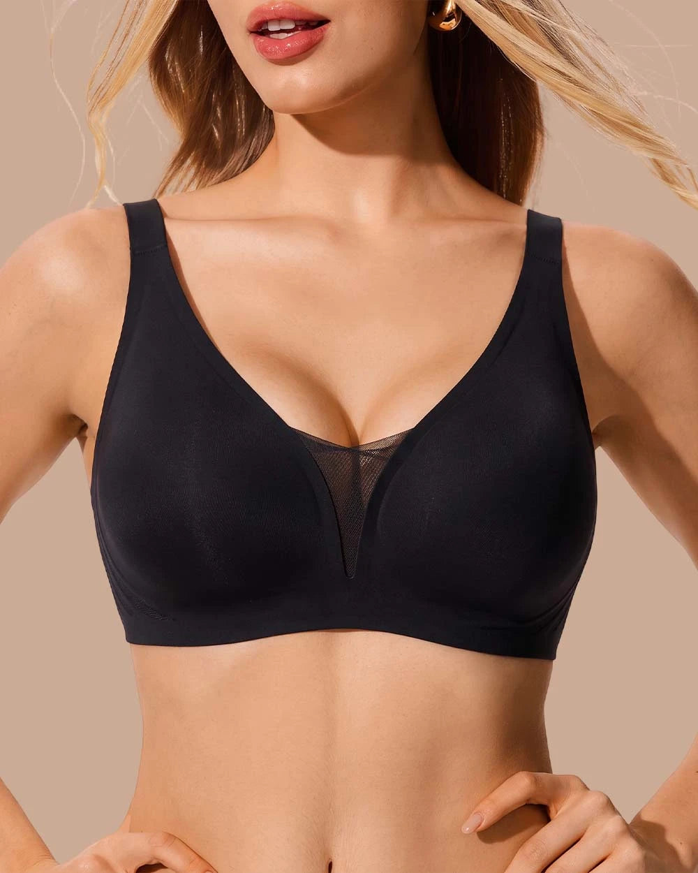 Women’s Lace Wireless Bra – Comfort & Natural Lift